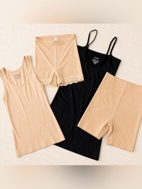 Maidenform + Jockey Shapewear Bundle Nude + Black L XL Smoothing‎ Control Slip